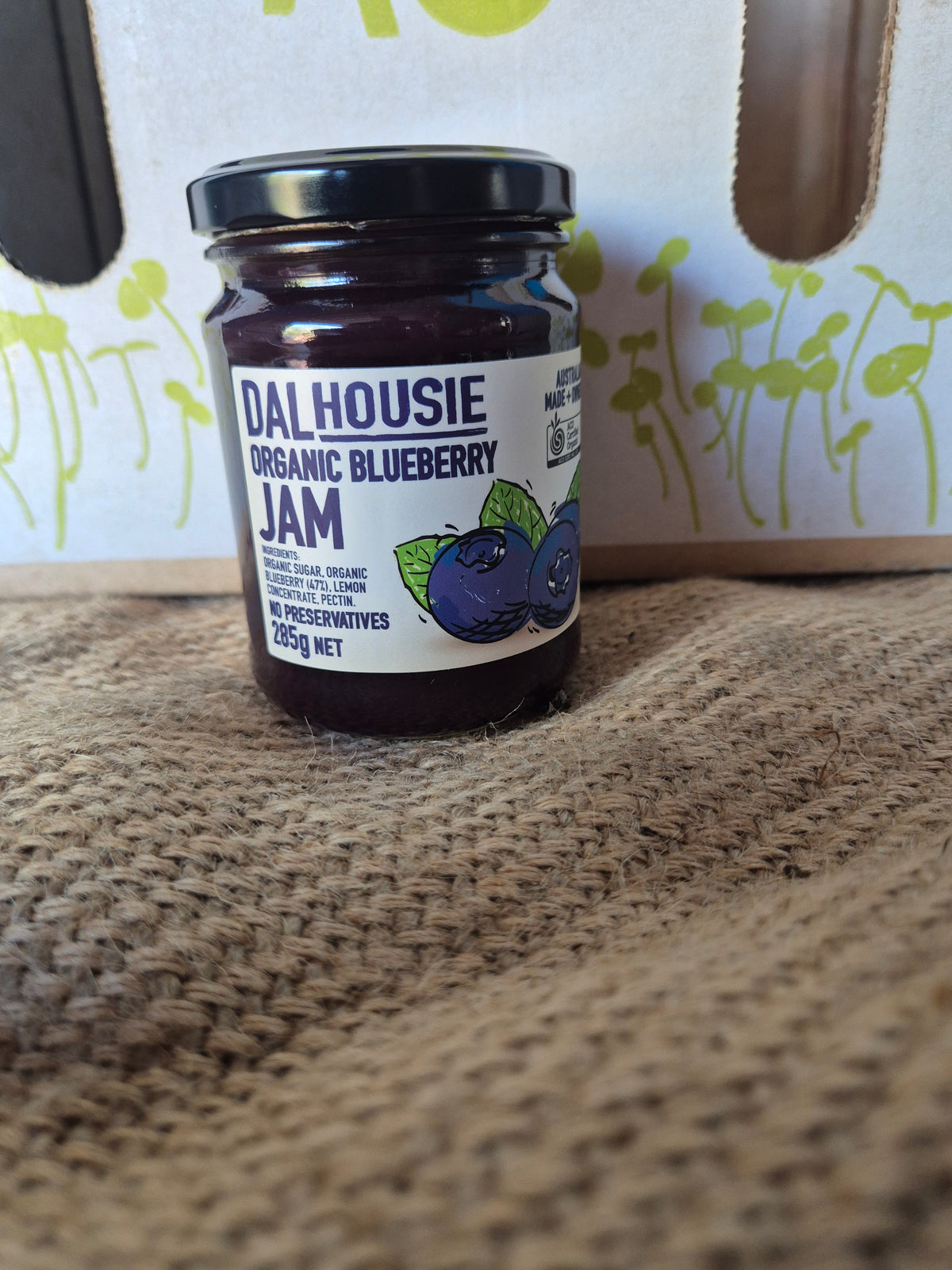 Jam Blueberry dalhousie Certified organic 285g