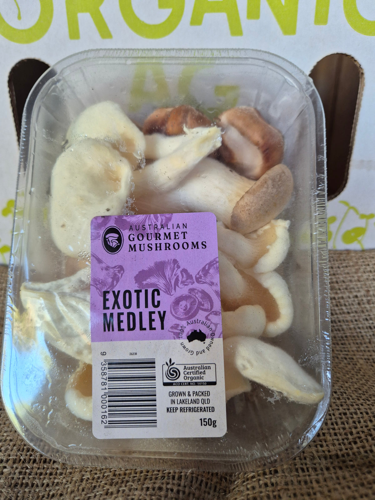 Mushrooms exotic medley 150g Certified Organic